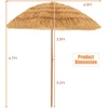 image:imageGiantex Thatched Tiki Umbrella Hawaiian Style Patio Grass Umbrella with 8 Ribs amp Tilt Adjustment Outdoor Portable Beach Sunshade for Yard Garden amp Poolside2