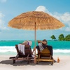 image:imageGiantex Thatched Tiki Umbrella Hawaiian Style Patio Grass Umbrella with 8 Ribs amp Tilt Adjustment Outdoor Portable Beach Sunshade for Yard Garden amp Poolside1