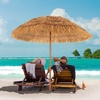 image:imageGiantex Thatched Tiki Umbrella Hawaiian Style Patio Grass Umbrella with 8 Ribs amp Tilt Adjustment Outdoor Portable Beach Sunshade for Yard Garden amp Poolside2