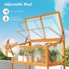 image:imageGiantex Wood Cold Frame Greenhouse Raised Flower Planter Protection with Transparent Openable Roof amp Slatted Shelf Indoor Outdoor Hot House for Garden Balcony 36x20x4236x20x42