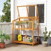 image:imageGiantex Wood Cold Frame Greenhouse Raised Flower Planter Protection with Transparent Openable Roof amp Slatted Shelf Indoor Outdoor Hot House for Garden Balcony 36x20x4236x20x42