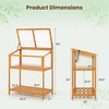 image:imageGiantex Wood Cold Frame Greenhouse Raised Flower Planter Protection with Transparent Openable Roof amp Slatted Shelf Indoor Outdoor Hot House for Garden Balcony 36x20x4236x20x42