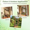 image:imageGiantex Wooden Raised Garden Bed with Trellis amp Hanging Roof Fir Wood Planter Box 45 Freestanding Elevated Garden Bed for Outdoor Climbing Plants Vegetables Flowers Patio amp Balcony NaturalOrange