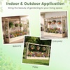 image:imageGiantex Wooden Raised Garden Bed with Trellis amp Hanging Roof Fir Wood Planter Box 45 Freestanding Elevated Garden Bed for Outdoor Climbing Plants Vegetables Flowers Patio amp Balcony NaturalNatural