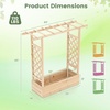 image:imageGiantex Wooden Raised Garden Bed with Trellis amp Hanging Roof Fir Wood Planter Box 45 Freestanding Elevated Garden Bed for Outdoor Climbing Plants Vegetables Flowers Patio amp Balcony NaturalNatural