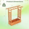 image:imageGiantex Wooden Raised Garden Bed with Trellis amp Hanging Roof Fir Wood Planter Box 45 Freestanding Elevated Garden Bed for Outdoor Climbing Plants Vegetables Flowers Patio amp Balcony NaturalOrange