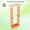 image:imageGiantex Wooden Raised Garden Bed with Trellis amp Hanging Roof Fir Wood Planter Box 45 Freestanding Elevated Garden Bed for Outdoor Climbing Plants Vegetables Flowers Patio amp Balcony NaturalOrange