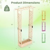 image:imageGiantex Wooden Raised Garden Bed with Trellis amp Hanging Roof Fir Wood Planter Box 45 Freestanding Elevated Garden Bed for Outdoor Climbing Plants Vegetables Flowers Patio amp Balcony NaturalNatural