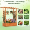 image:imageGiantex Wooden Raised Garden Bed with Trellis amp Hanging Roof Fir Wood Planter Box 45 Freestanding Elevated Garden Bed for Outdoor Climbing Plants Vegetables Flowers Patio amp Balcony NaturalOrange