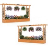 image:imageGiantex Wooden Raised Garden Bed with Trellis amp Hanging Roof Fir Wood Planter Box 45 Freestanding Elevated Garden Bed for Outdoor Climbing Plants Vegetables Flowers Patio amp Balcony NaturalOrange