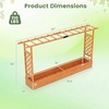 image:imageGiantex Wooden Raised Garden Bed with Trellis amp Hanging Roof Fir Wood Planter Box 45 Freestanding Elevated Garden Bed for Outdoor Climbing Plants Vegetables Flowers Patio amp Balcony NaturalOrange