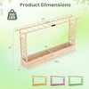 image:imageGiantex Wooden Raised Garden Bed with Trellis amp Hanging Roof Fir Wood Planter Box 45 Freestanding Elevated Garden Bed for Outdoor Climbing Plants Vegetables Flowers Patio amp Balcony NaturalNatural
