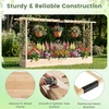 image:imageGiantex Wooden Raised Garden Bed with Trellis amp Hanging Roof Fir Wood Planter Box 45 Freestanding Elevated Garden Bed for Outdoor Climbing Plants Vegetables Flowers Patio amp Balcony NaturalNatural