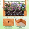 image:imageGiantex Wooden Raised Garden Bed with Trellis amp Hanging Roof Fir Wood Planter Box 45 Freestanding Elevated Garden Bed for Outdoor Climbing Plants Vegetables Flowers Patio amp Balcony NaturalOrange