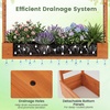 image:imageGiantex Wooden Raised Garden Bed with Trellis amp Hanging Roof Fir Wood Planter Box 45 Freestanding Elevated Garden Bed for Outdoor Climbing Plants Vegetables Flowers Patio amp Balcony NaturalOrange