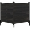 image:imageGiantex 2 Panels Wooden Privacy Fence with Stakes 47 W x 455 H Black  Outdoor Air Conditioner Fence Trash Can Enclosure Pool Equipment Cover Decorative Garden Fence Wood Privacy ScreenBlack