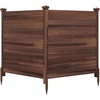 image:imageGiantex 2 Panels Wooden Privacy Fence with Stakes 47 W x 455 H Black  Outdoor Air Conditioner Fence Trash Can Enclosure Pool Equipment Cover Decorative Garden Fence Wood Privacy ScreenBrown