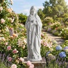 image:imageGiantex 295 Virgin Mary Garden Statue Outdoor Blessed Mother Statue  WeatherResistant MgO Catholic Religious Sculpture for Lawn Patio Prayer Garden Memorial Yard Decor Distressed IvoryVirgin Mary  Praying