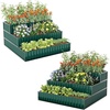 image:imageGiantex 3Tier Raised Garden Bed 47 x47x24 HeavyDuty Metal Outdoor Planter Box wOpenEnded Base Elevated Planter Box for Vegetable Fruit Flower Herb Patio Backyard Raised Bed Kit2