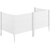 image:imageGiantex 4Panel Air Conditioner Fence 48 W x 36 H Outdoor Privacy Screen with Stakes WeatherResistant PP Enclosure for AC Unit Trash Can amp Pool Pump Decorative Garden Fence WhiteWhite