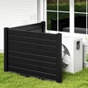 image:imageGiantex 4Panel Air Conditioner Fence 48 W x 36 H Outdoor Privacy Screen with Stakes WeatherResistant PP Enclosure for AC Unit Trash Can amp Pool Pump Decorative Garden Fence WhiteBlack