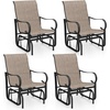 image:imageGiantex Outdoor Glider Set of 2 Patio Rocking Chairs with High Backrest Breathable Mesh Fabric Metal Frame 330 Lbs Capacity Swing Chair for Porch Balcony Garden and Backyard2