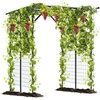 image:imageGiantex Outdoor Grape Vine Trellis for Climbing Plants 79 x 59 x 78 Large Garden Arch with Rustproof PECoated Metal Frame amp Netting Tall Archway Pergola for Cucumbers Vegetables Flowers79x59x78