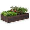 image:imageGiantex Wooden Raised Garden Bed Set 2 23 x 23 Square Fir Wood Planter Box with OpenEnded Base for Vegetables Flowers Herb Indoor Outdoor Elevated Planter Container for Patio Yard Garden Balcony45 x 23 x 95
