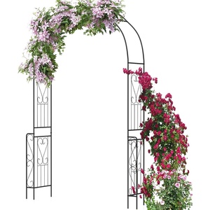 image:imageGiantex 87 Metal Garden Arbor Arch Trellis for Climbing Plants Vines  Decorative Outdoor Archway with PowderCoated Heavy Duty Frame Wedding Arbor for Ceremony Party Backyard Lawn Decoration66W x 95H