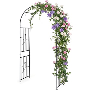 image:imageGiantex 87 Metal Garden Arbor Arch Trellis for Climbing Plants Vines  Decorative Outdoor Archway with PowderCoated Heavy Duty Frame Wedding Arbor for Ceremony Party Backyard Lawn Decoration42W x 87H