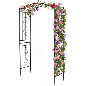 image:imageGiantex 87 Metal Garden Arbor Arch Trellis for Climbing Plants Vines  Decorative Outdoor Archway with PowderCoated Heavy Duty Frame Wedding Arbor for Ceremony Party Backyard Lawn Decoration44W x 90H