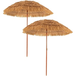 image:imageGiantex Thatched Tiki Umbrella Hawaiian Style Patio Grass Umbrella with 8 Ribs amp Tilt Adjustment Outdoor Portable Beach Sunshade for Yard Garden amp Poolside2