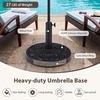image:imageGiantex 21 lbs Patio Umbrella Base Stand Heavy Duty Outdoor Umbrella Holder with Cement Filled Base Fits 1519 Poles HDPE Rattan Pattern for Patio Deck Garden Porch Market Umbrellas270 Pounds