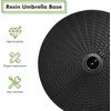 image:imageGiantex 21 lbs Patio Umbrella Base Stand Heavy Duty Outdoor Umbrella Holder with Cement Filled Base Fits 1519 Poles HDPE Rattan Pattern for Patio Deck Garden Porch Market Umbrellas490 Pounds