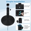 image:imageGiantex 21 lbs Patio Umbrella Base Stand Heavy Duty Outdoor Umbrella Holder with Cement Filled Base Fits 1519 Poles HDPE Rattan Pattern for Patio Deck Garden Porch Market Umbrellas210 Pounds