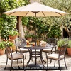 image:imageGiantex 21 lbs Patio Umbrella Base Stand Heavy Duty Outdoor Umbrella Holder with Cement Filled Base Fits 1519 Poles HDPE Rattan Pattern for Patio Deck Garden Porch Market Umbrellas210 Pounds
