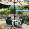 image:imageGiantex 21 lbs Patio Umbrella Base Stand Heavy Duty Outdoor Umbrella Holder with Cement Filled Base Fits 1519 Poles HDPE Rattan Pattern for Patio Deck Garden Porch Market Umbrellas400 Pounds