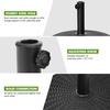 image:imageGiantex 21 lbs Patio Umbrella Base Stand Heavy Duty Outdoor Umbrella Holder with Cement Filled Base Fits 1519 Poles HDPE Rattan Pattern for Patio Deck Garden Porch Market Umbrellas490 Pounds