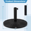image:imageGiantex 21 lbs Patio Umbrella Base Stand Heavy Duty Outdoor Umbrella Holder with Cement Filled Base Fits 1519 Poles HDPE Rattan Pattern for Patio Deck Garden Porch Market Umbrellas210 Pounds