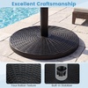 image:imageGiantex 21 lbs Patio Umbrella Base Stand Heavy Duty Outdoor Umbrella Holder with Cement Filled Base Fits 1519 Poles HDPE Rattan Pattern for Patio Deck Garden Porch Market Umbrellas210 Pounds
