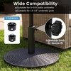 image:imageGiantex 21 lbs Patio Umbrella Base Stand Heavy Duty Outdoor Umbrella Holder with Cement Filled Base Fits 1519 Poles HDPE Rattan Pattern for Patio Deck Garden Porch Market Umbrellas210 Pounds