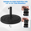 image:imageGiantex 21 lbs Patio Umbrella Base Stand Heavy Duty Outdoor Umbrella Holder with Cement Filled Base Fits 1519 Poles HDPE Rattan Pattern for Patio Deck Garden Porch Market Umbrellas400 Pounds