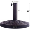 image:imageGiantex 21 lbs Patio Umbrella Base Stand Heavy Duty Outdoor Umbrella Holder with Cement Filled Base Fits 1519 Poles HDPE Rattan Pattern for Patio Deck Garden Porch Market Umbrellas300 Pounds