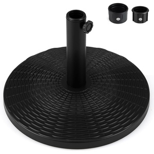 image:imageGiantex 21 lbs Patio Umbrella Base Stand Heavy Duty Outdoor Umbrella Holder with Cement Filled Base Fits 1519 Poles HDPE Rattan Pattern for Patio Deck Garden Porch Market Umbrellas210 Pounds