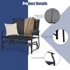 image:imageGIANTEX Patio Glider Benches for Outside Swing Glider Chair wSteel FrameBlack