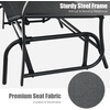 image:imageGIANTEX Patio Glider Benches for Outside Swing Glider Chair wSteel FrameBlack