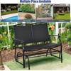 image:imageGIANTEX Patio Glider Benches for Outside Swing Glider Chair wSteel FrameBlack