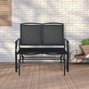 image:imageGIANTEX Patio Glider Benches for Outside Swing Glider Chair wSteel FrameBlack