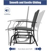 image:imageGIANTEX Patio Glider Benches for Outside Swing Glider Chair wSteel FrameBlack