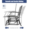 image:imageGIANTEX Patio Glider Benches for Outside Swing Glider Chair wSteel FrameGrey